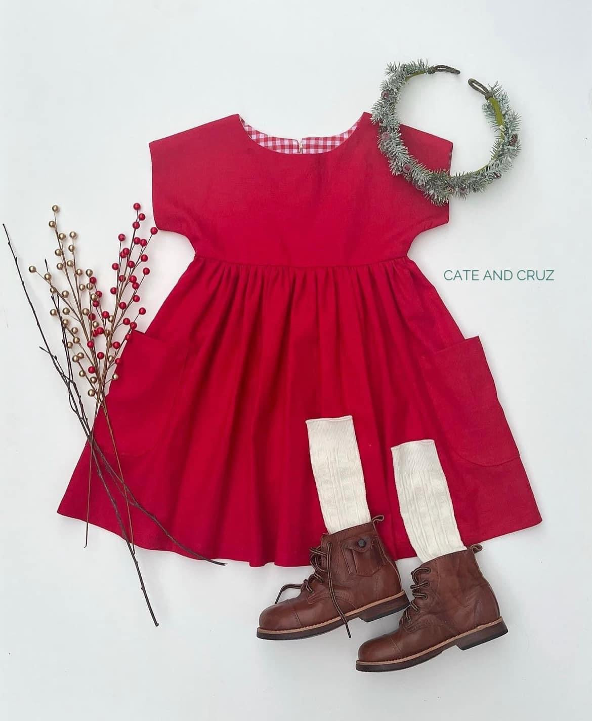 Red Linen Dress