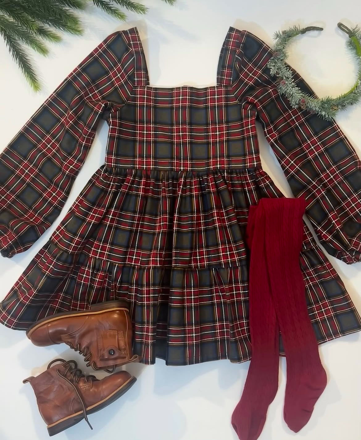 Madeline Dress || Plaid