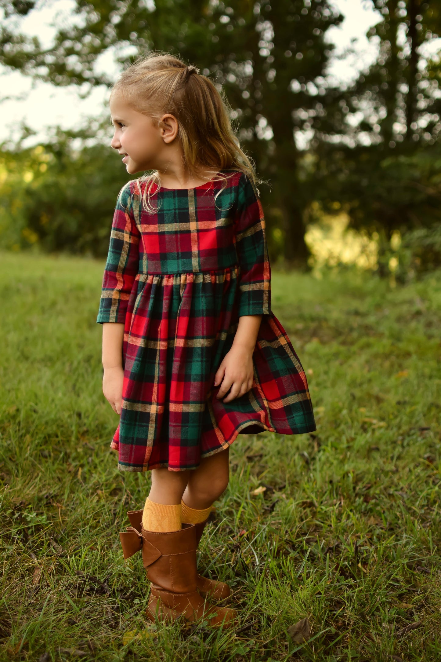 Harlow Dress || Merry Plaid