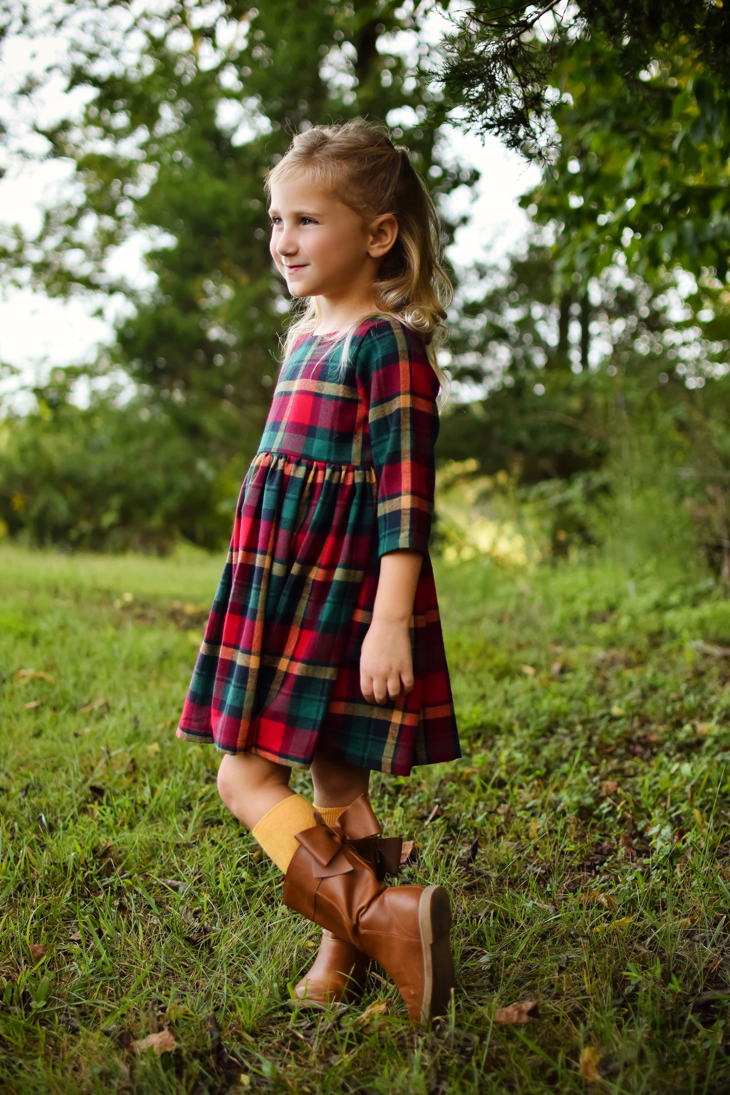 Harlow Dress || Merry Plaid